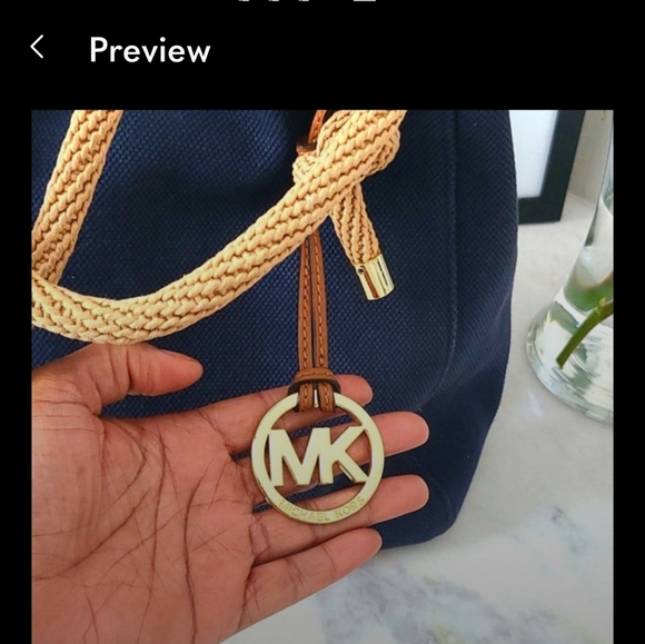 Michael Kors Navy Tote - Picture 3 of 6